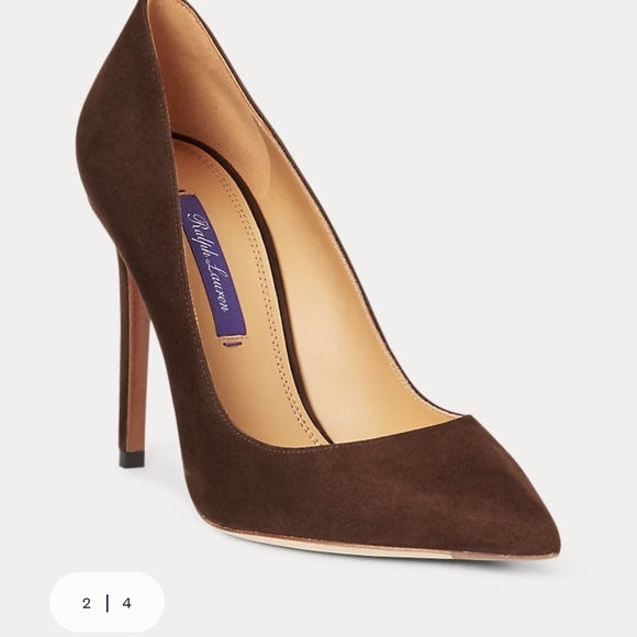 NEW Ralph Lauren Purple Label 8.5 Celia Goat-Suede Pump - Italian - MSRP: $575 - Picture 13 of 15